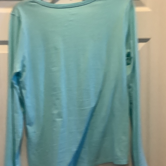 Lilly Pulitzer‎ Turquoise Long Sleeve Top - Picture 5 of 8